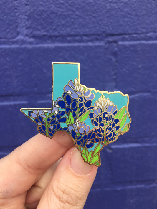 Texas Bluebonnet - State Flower Hard Enamel Pin