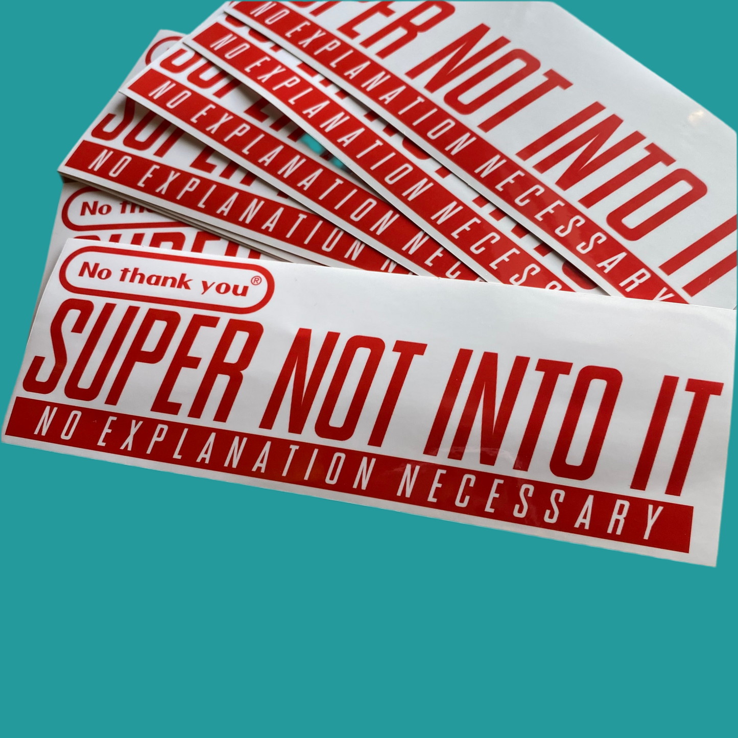 Super Not Into It - Vinyl Sticker - Super Nintendo Spoof