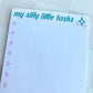 Silly Little Tasks Notepad - Notepad Only