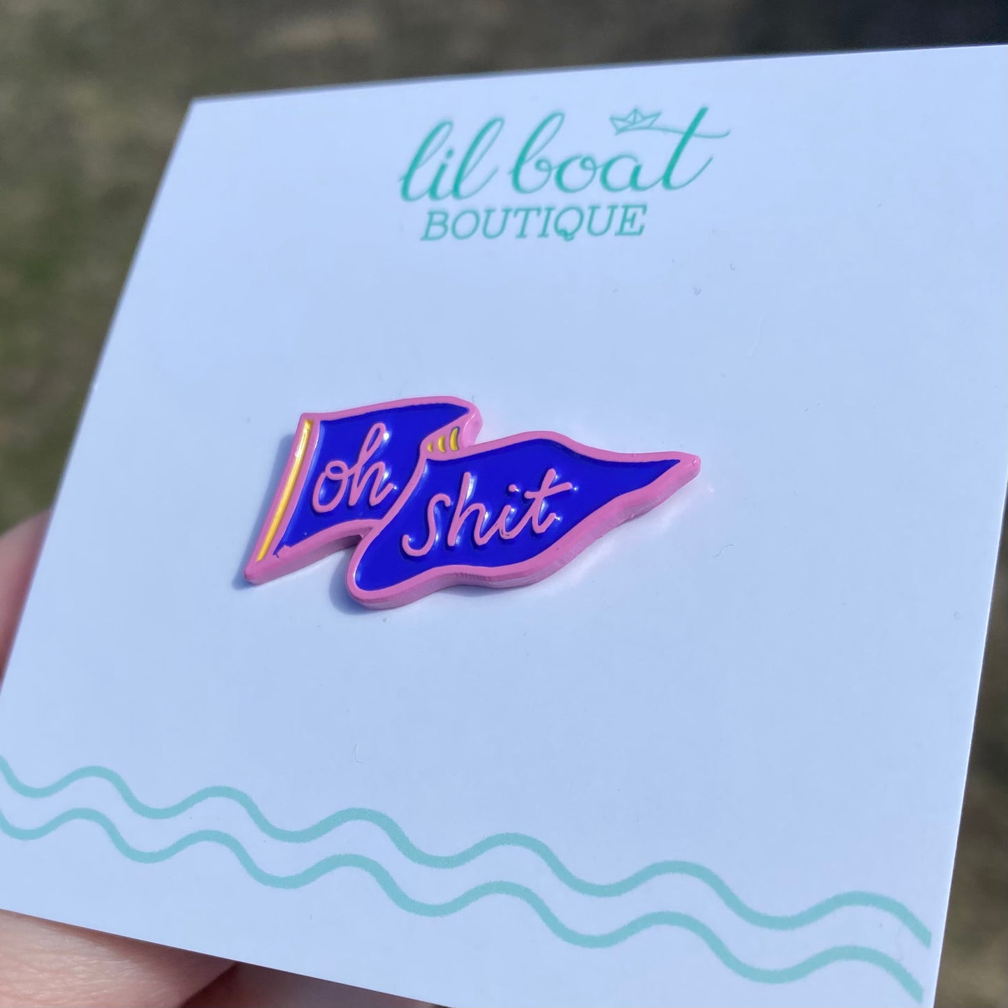 Oh Shit Enamel Pin - Two Variants - Mini Moods Vol. 2 Hard Enamel Soft Enamel