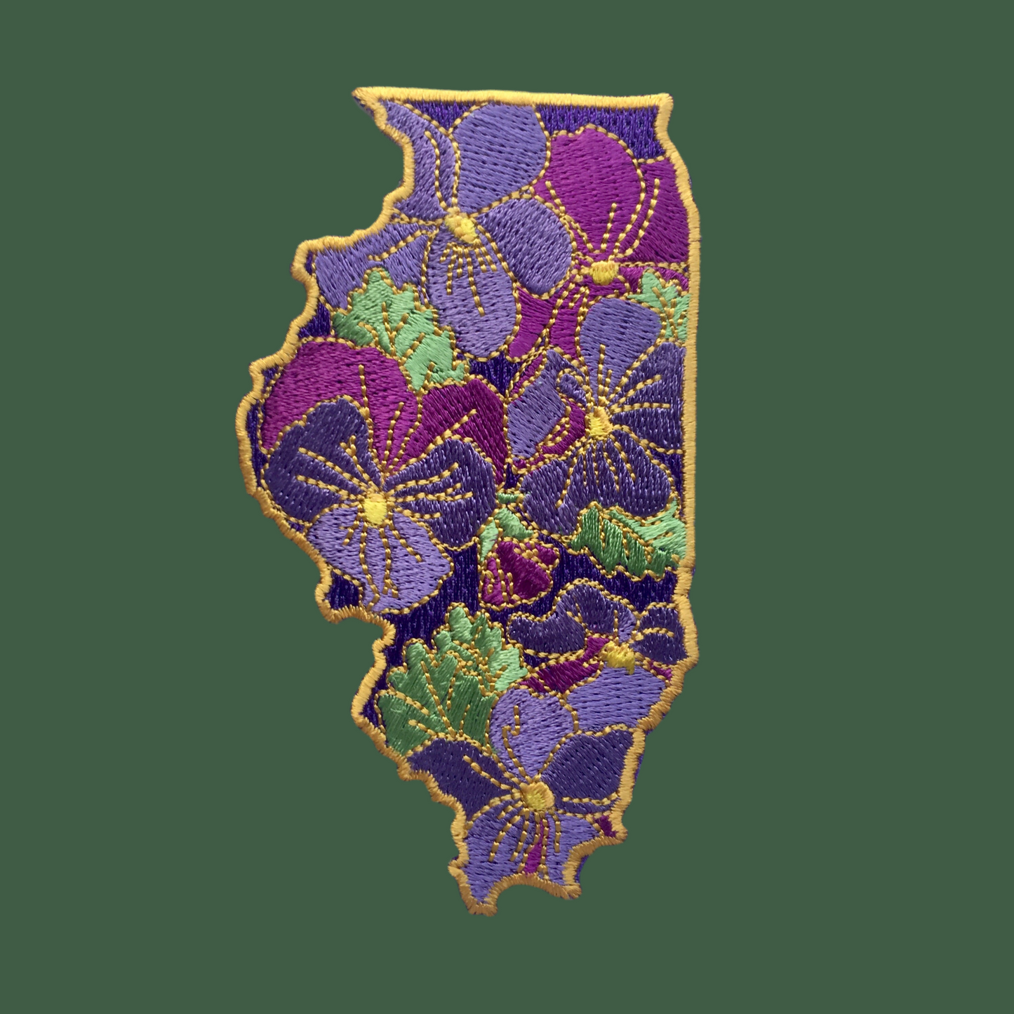 Illinois Violet - State Flower Embroidered Patch