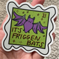 It's Friggen Bats Halloween Stamp Sticker 31c