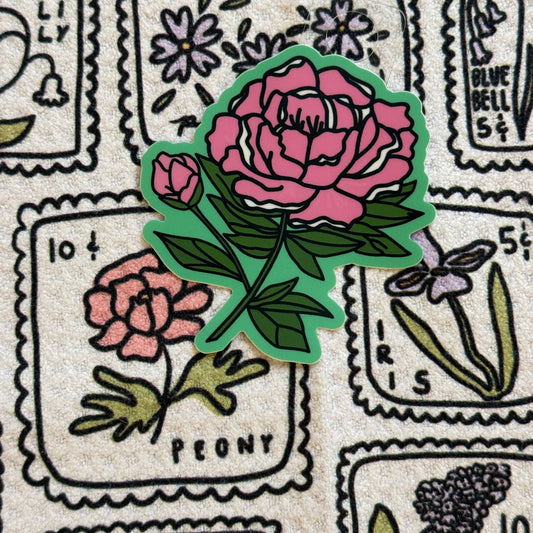 Pink Peony - 3" Vinyl Sticker