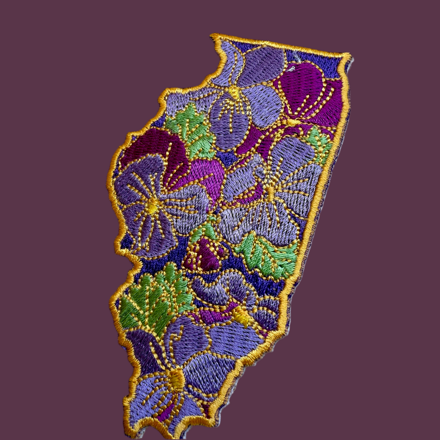 Illinois Violet - State Flower Embroidered Patch