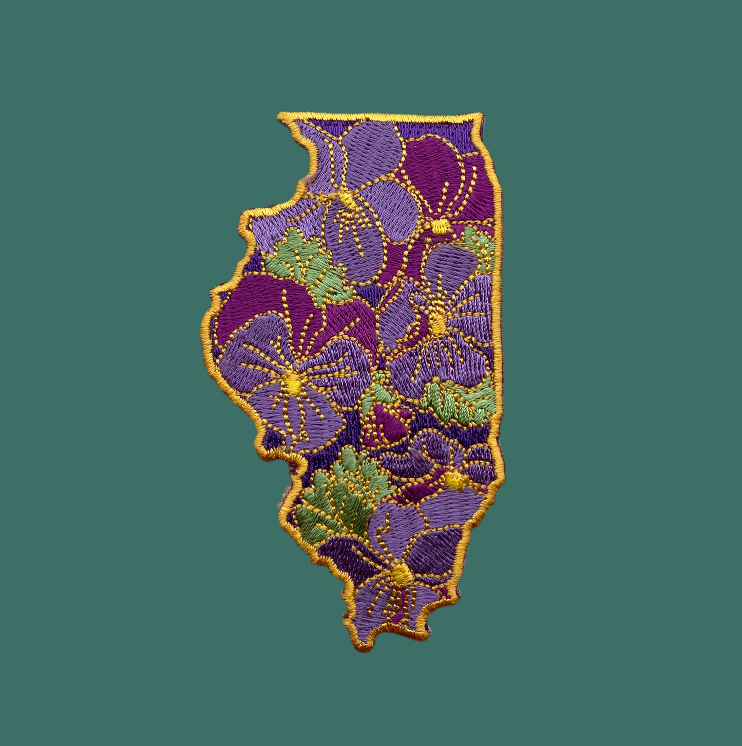 Illinois Violet - State Flower Embroidered Patch