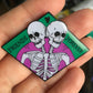 Friends Forever - Party Variant - Spooky Halloween Skeleton Enamel Pin