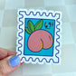 Peach 69c Stamp Vinyl Sticker