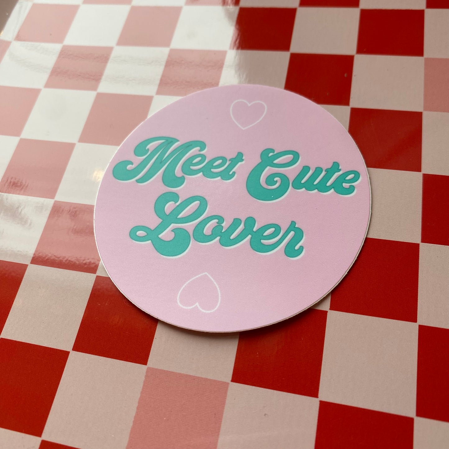 Meet Cute Lover - 3" Round Vinyl Sticker