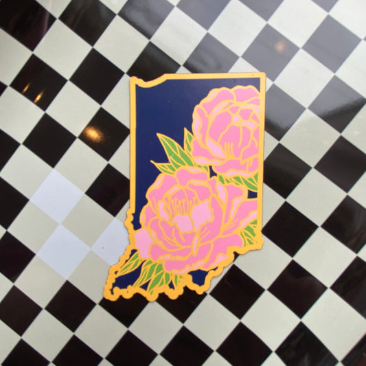 Indiana Peony 3” Decorative Magnet