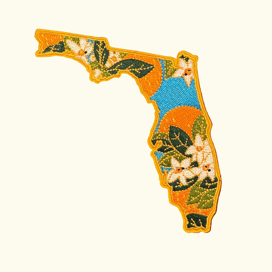 Florida Orange Blossom V 1.5  Embroidered Patch