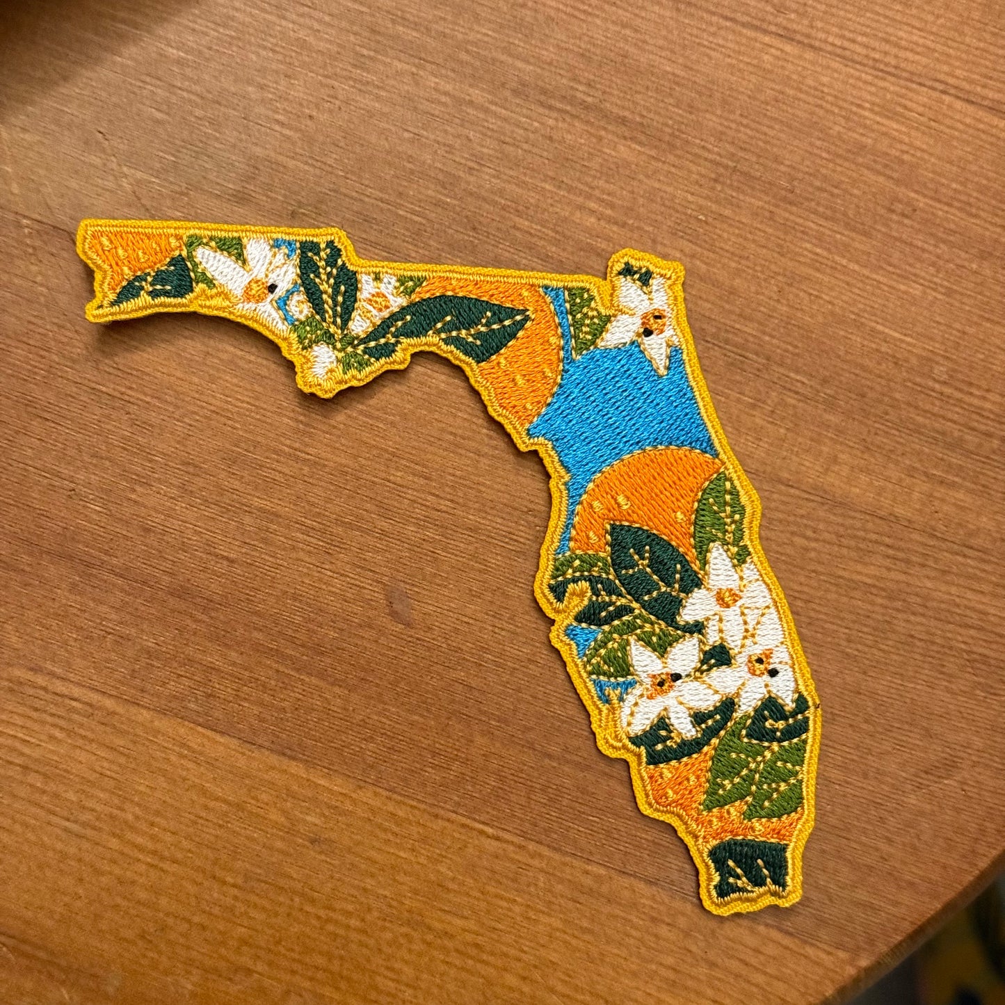 Florida Orange Blossom V 1.5  Embroidered Patch