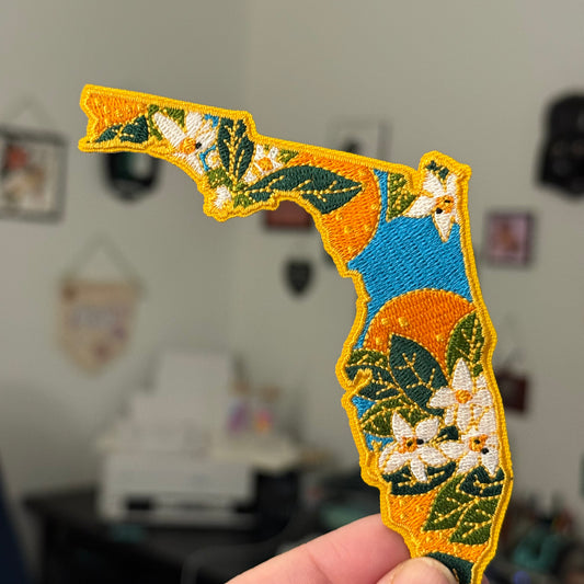 Florida Orange Blossom V 1.5  Embroidered Patch