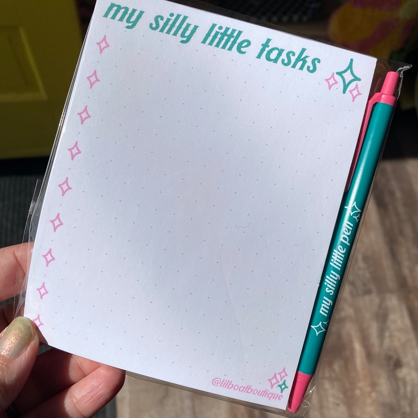 My Silly Little Tasks Notepad + Silly Little Pen Set