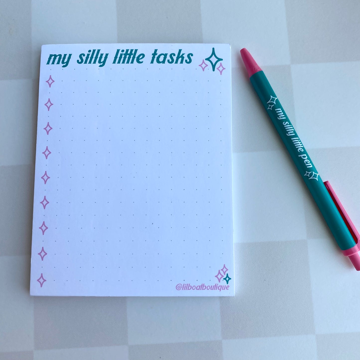 My Silly Little Tasks Notepad + Silly Little Pen Set