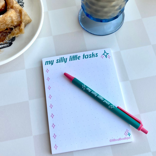 My Silly Little Tasks Notepad + Silly Little Pen Set