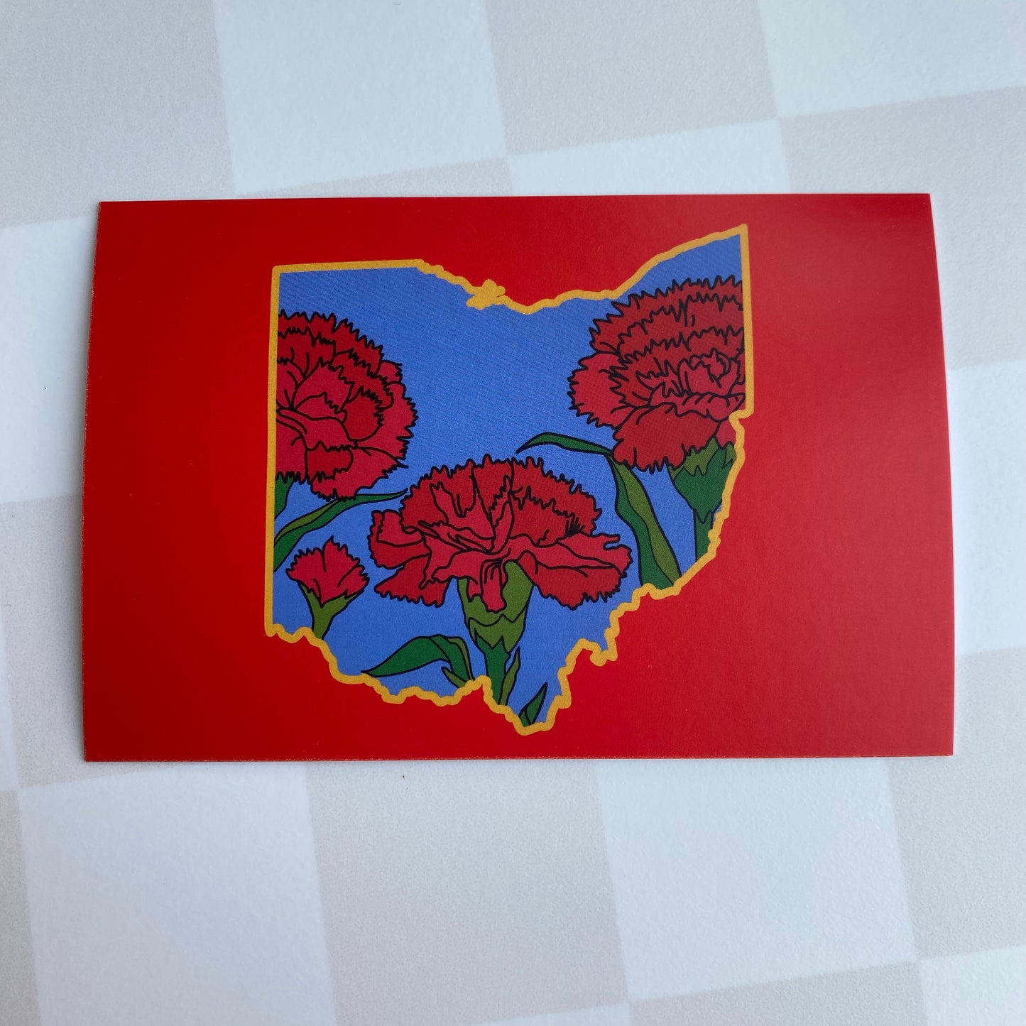 Ohio Scarlet Carnation - 4 x 6" Print - Postcard