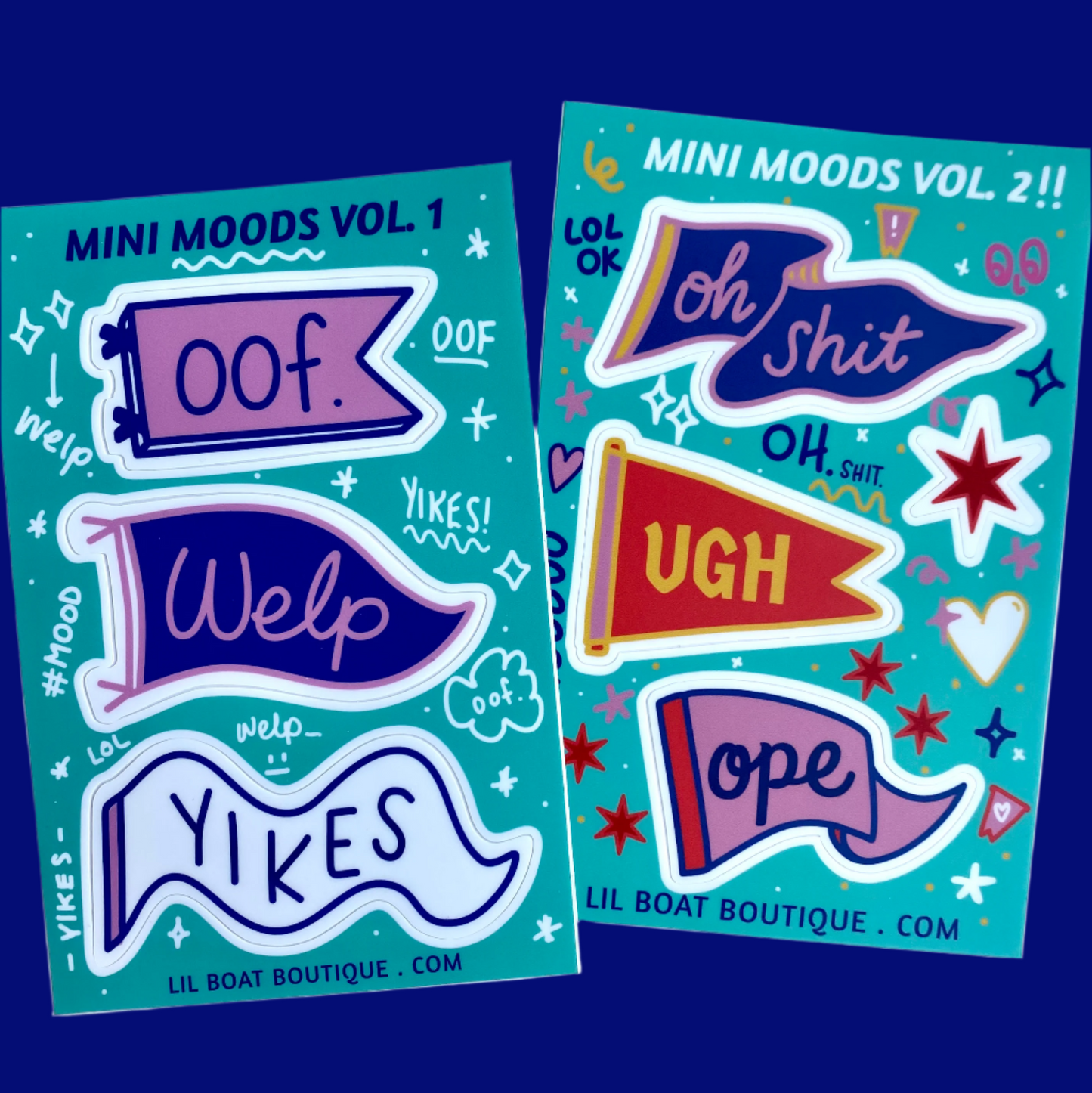 Mini Moods Sticker Sheet Set - Sets 1 and 2