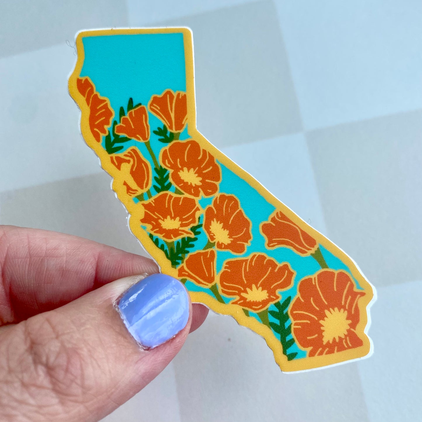 California Poppy - 3" Vinyl Sticker