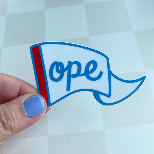 Ope - Chicago Flag Themed Vinyl Sticker