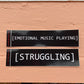 STRUGGLING - Bumper Sticker - CC closed captions [STRUGGLING]
