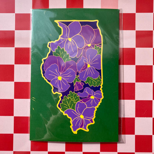 Illinois Violet - 4 x 6" Print - Postcard