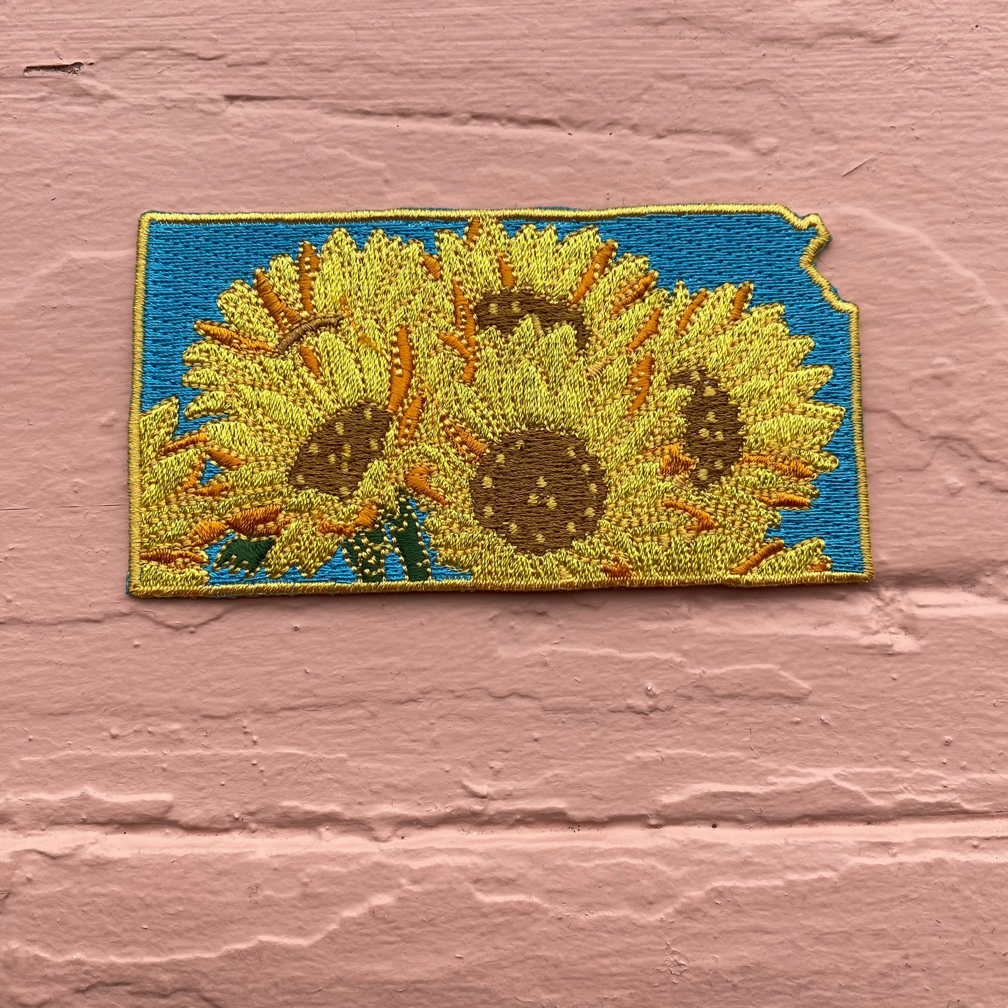 Kansas Sunflower - State Flower Embroidered Patch