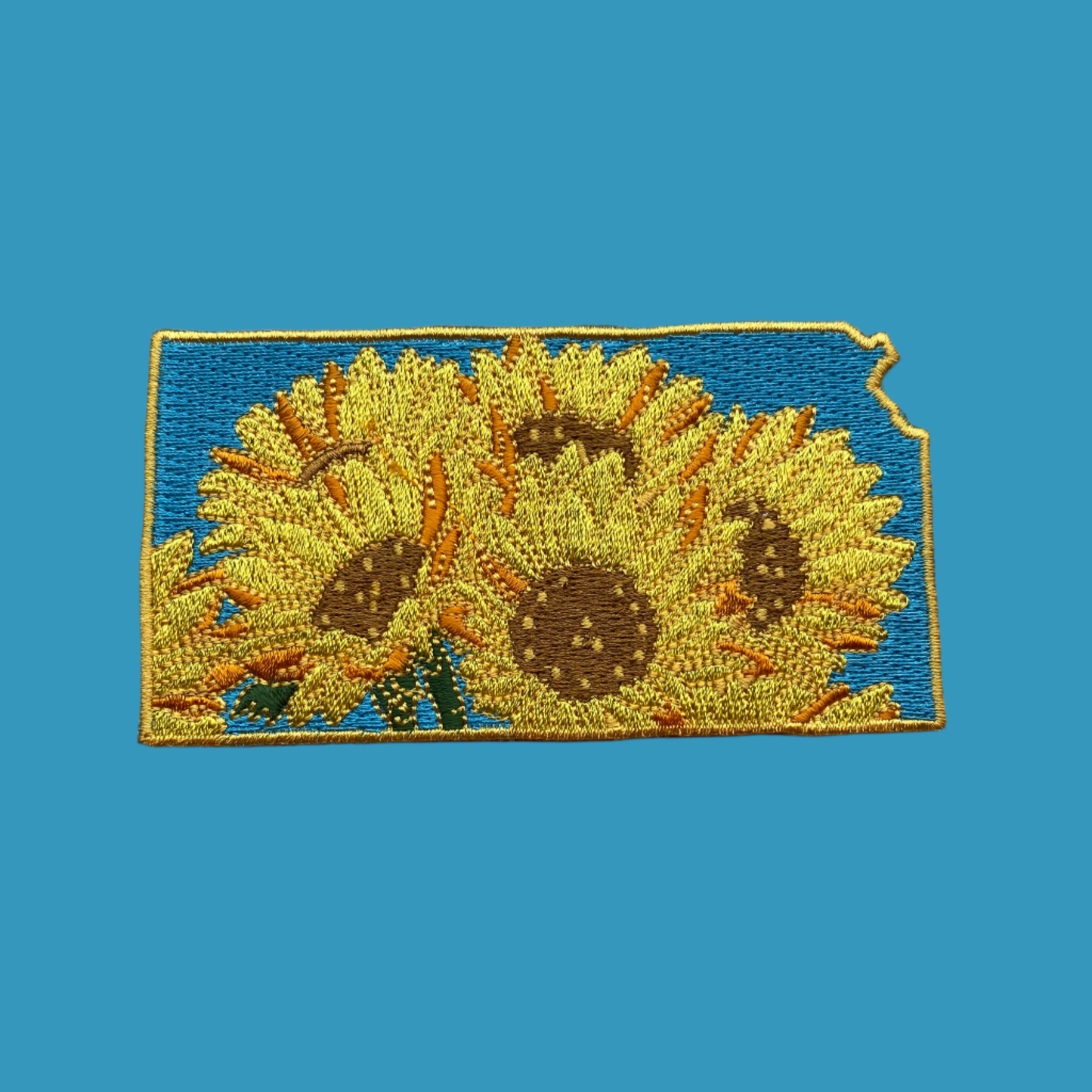 Kansas Sunflower - State Flower Embroidered Patch