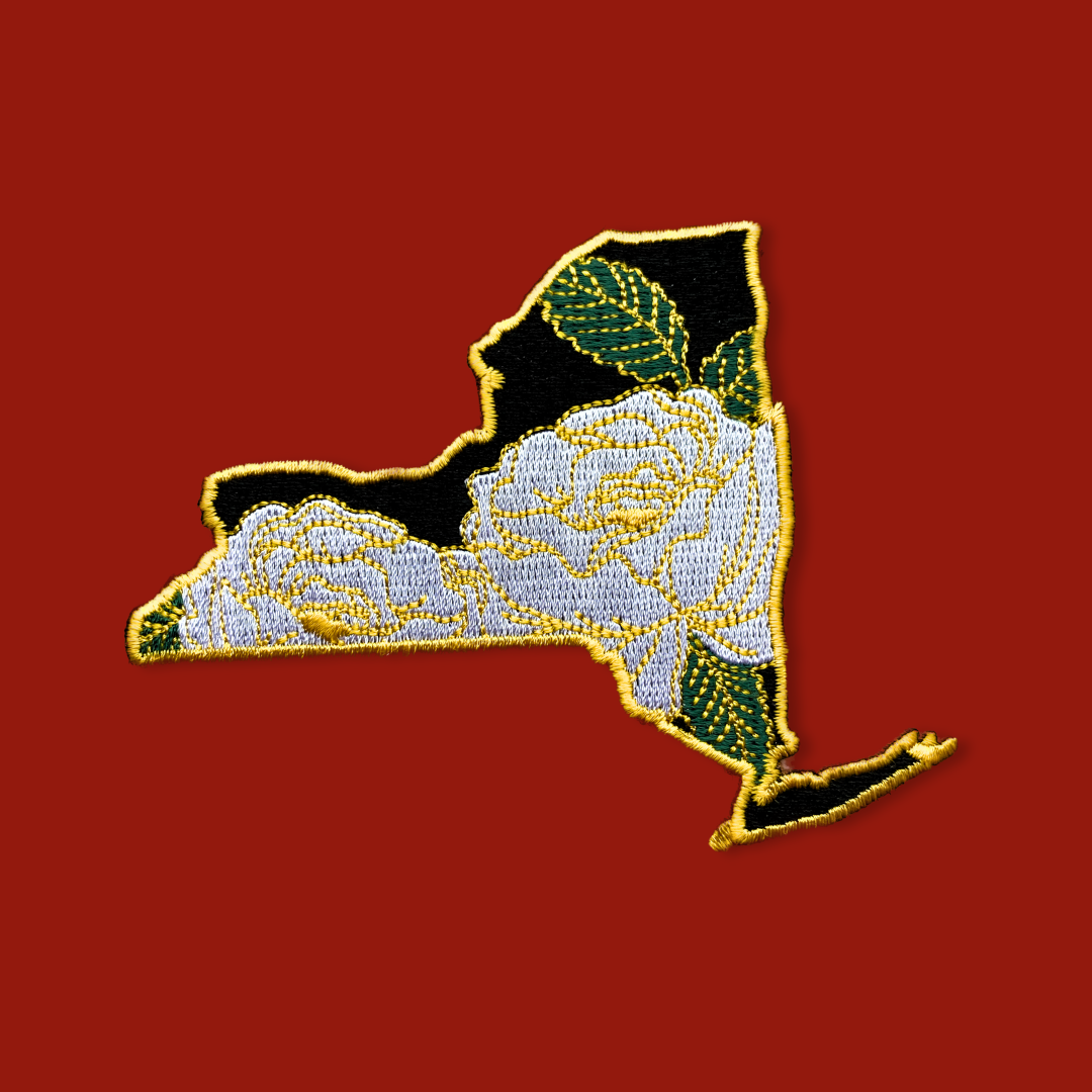 New York Rose - State Flower Series - 4" Embroidered State Patch