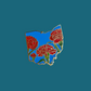 Ohio Scarlet Carnation Enamel Pin - State Flower Series Lapel Pin