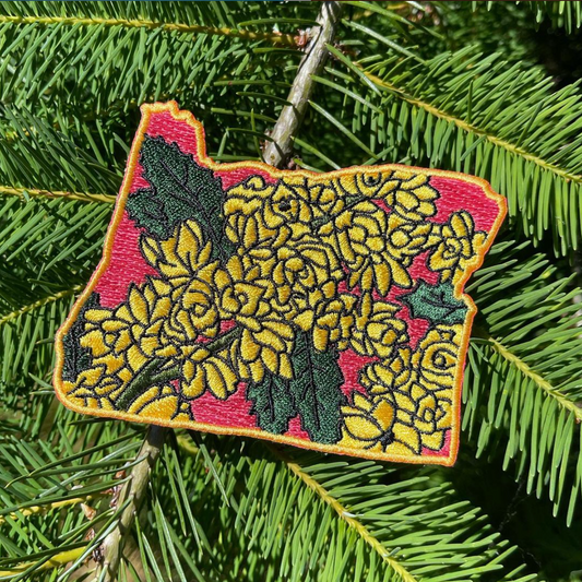 Oregon Grape - Embroidered Patch - State Flower Series - OR