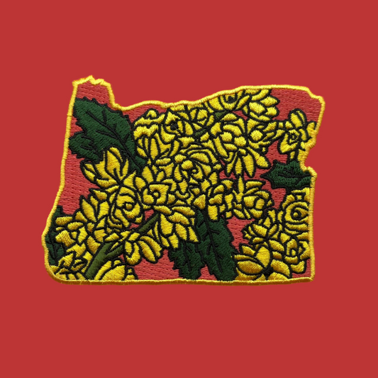 Oregon Grape - Embroidered Patch - State Flower Series - OR