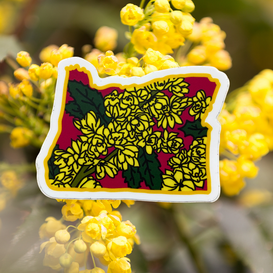 Oregon Grape - Vinyl Sticker - State Flower Series