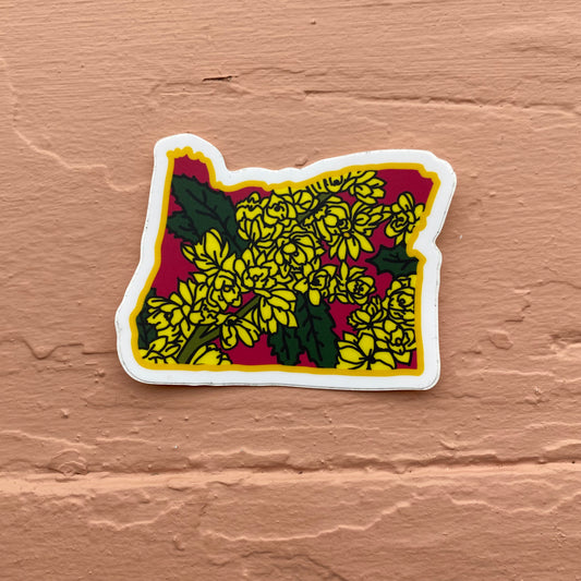 Oregon Grape - Vinyl Sticker - State Flower Series