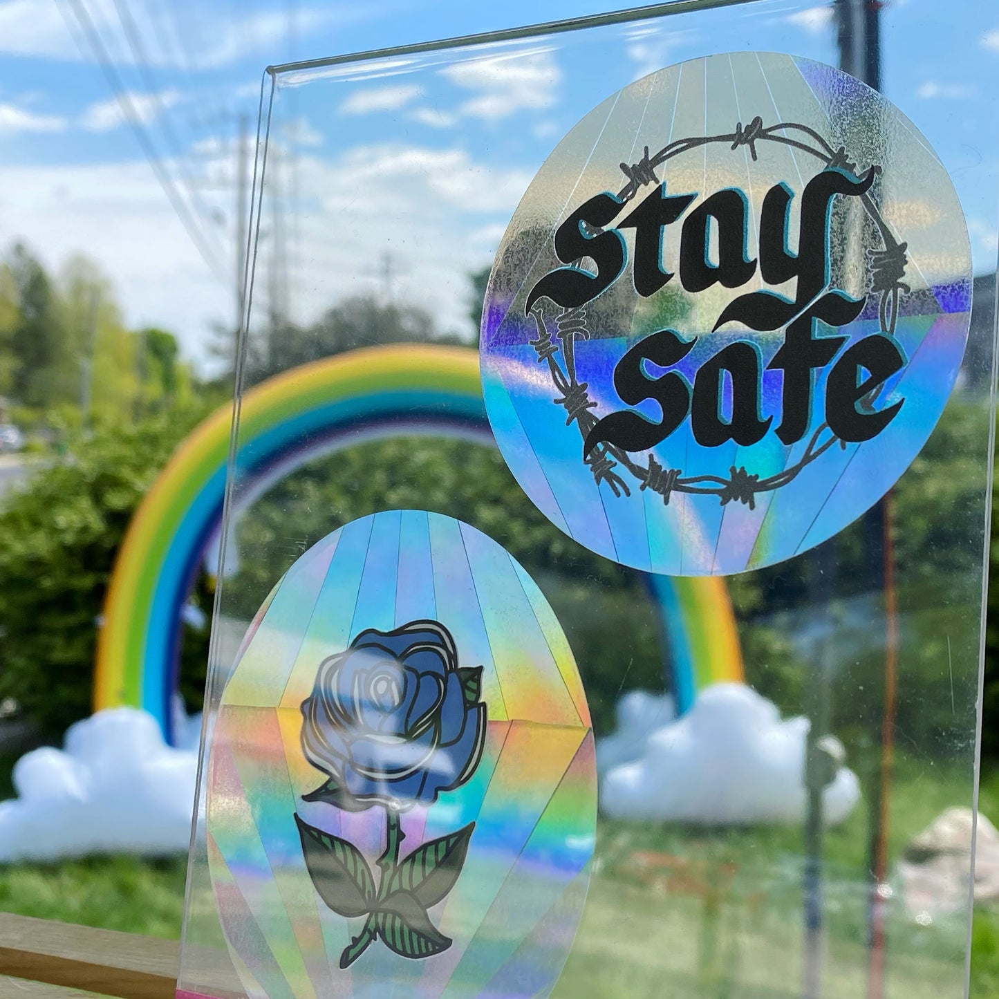 Stay Safe Rainbow Maker - Sun Catcher Window Decal