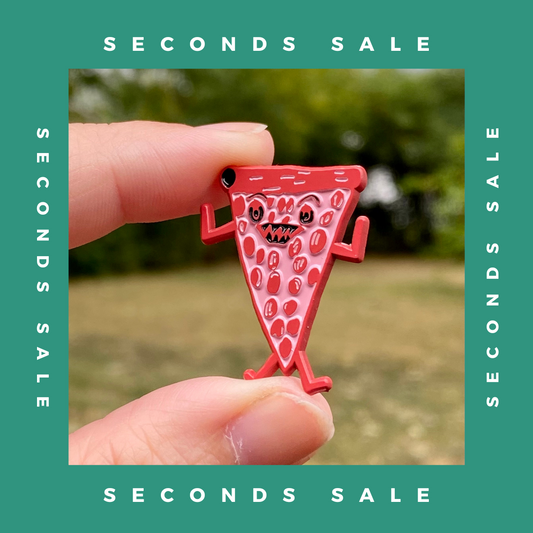 SECONDS SALE PIN - Pizza Monster - Soft Enamel Pin - Pins By Hayden