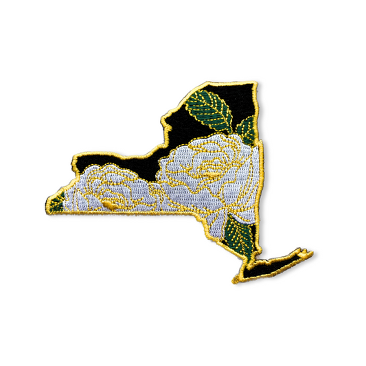 New York Rose - State Flower Series - 4" Embroidered State Patch