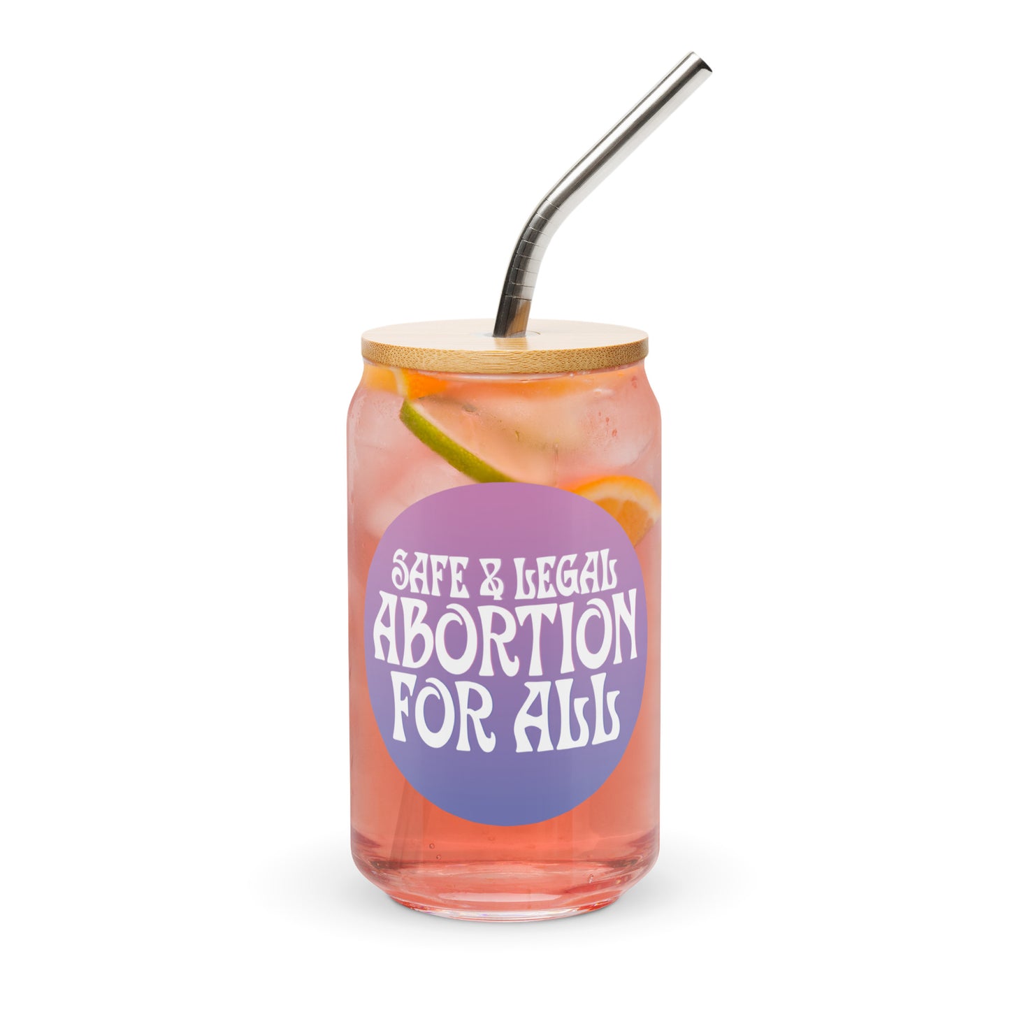 Abortion For All 16oz Can-shaped glass