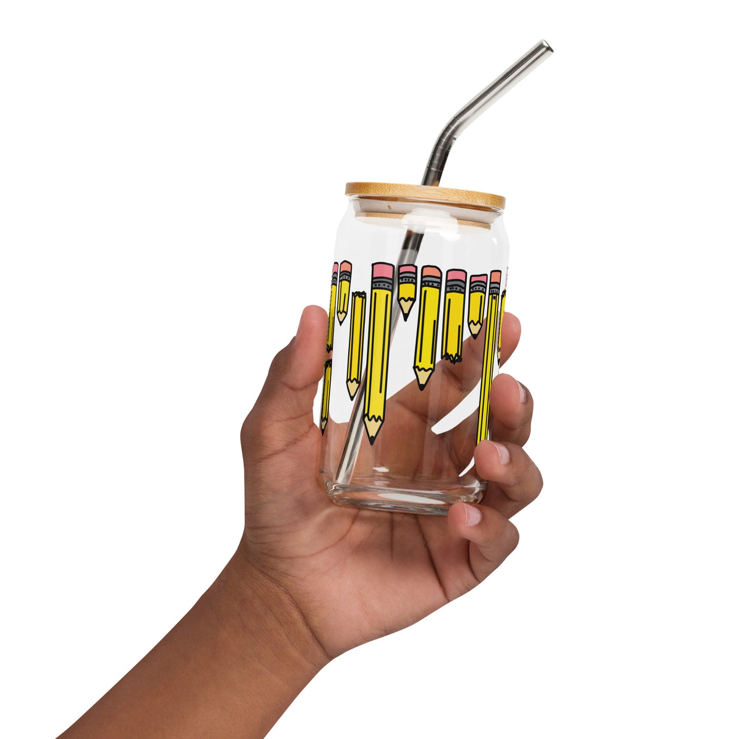 Art Is Hard Ugly Pencils 16oz Can-shaped Glass