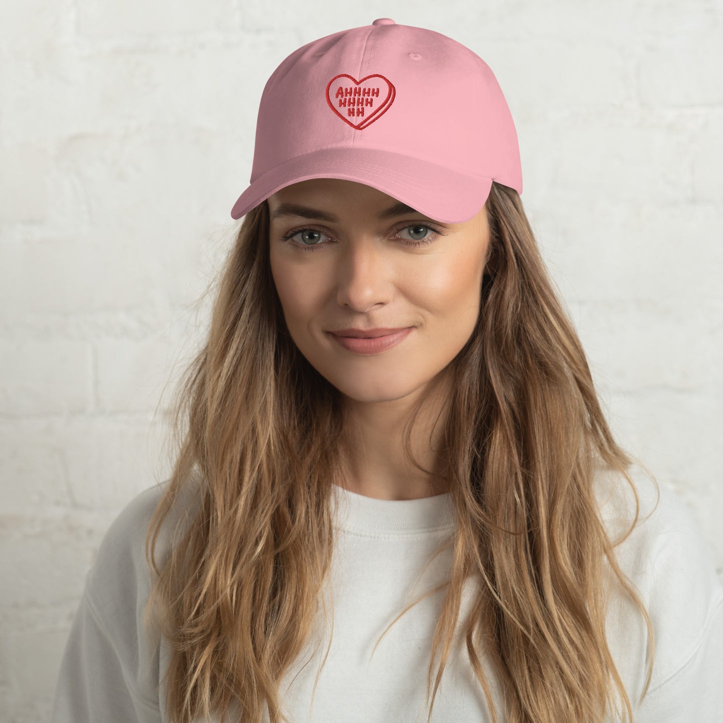 AHHHHHHHH Candy Heart Embroidered Dad hat