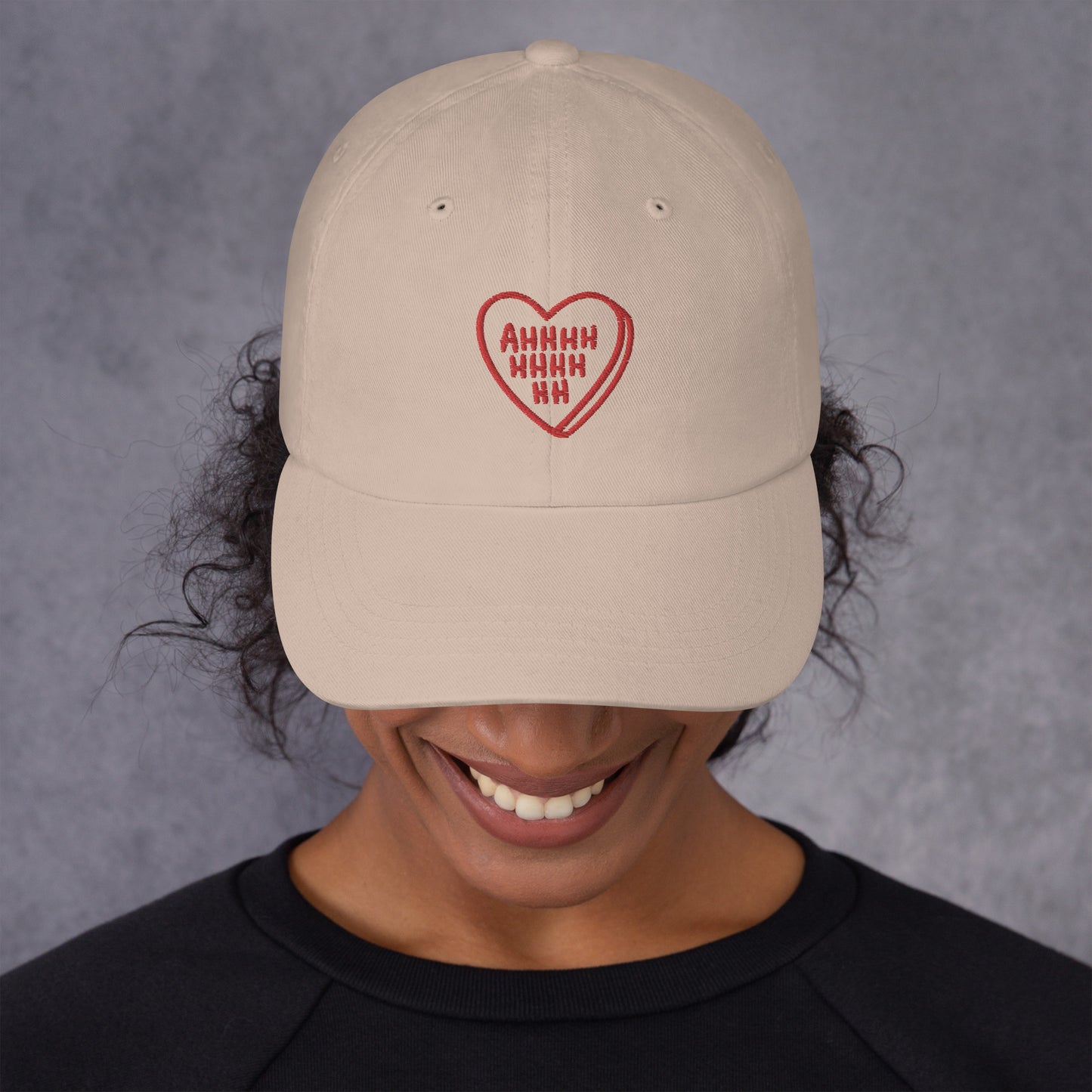 AHHHHHHHH Candy Heart Embroidered Dad hat