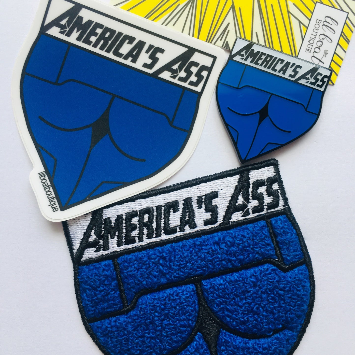 SECONDS SALE - America's Ass - Chenille Patch - Endgame Flair