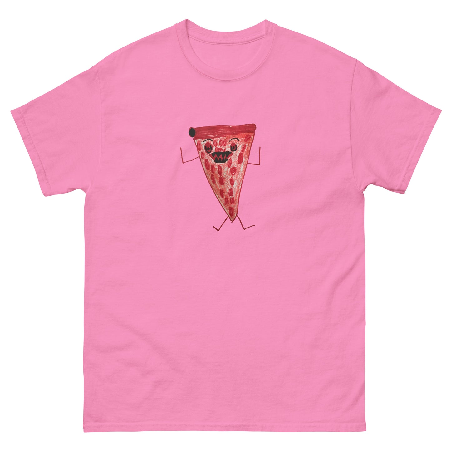 Pizza Monster Drawing Unisex classic T-Shirt (Size S-5XL)