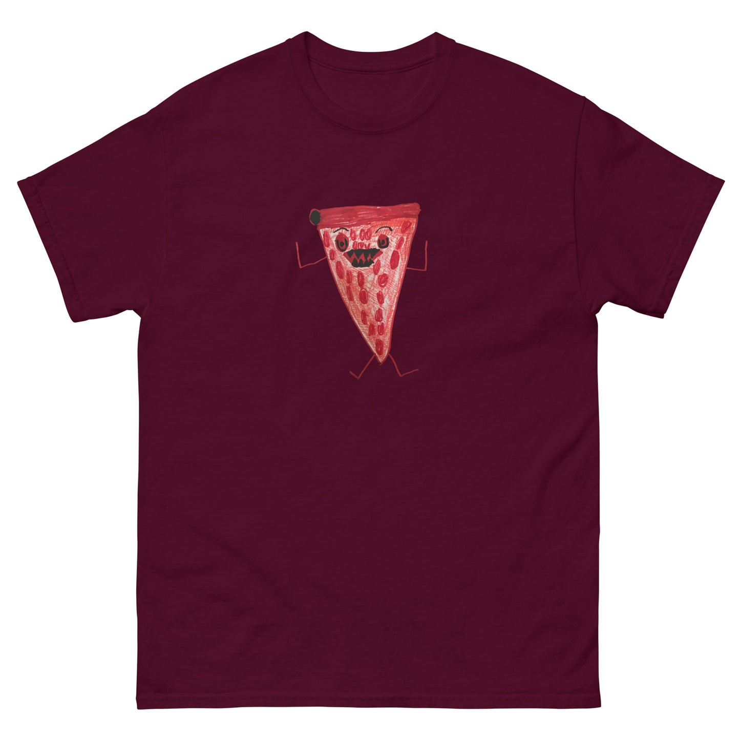 Pizza Monster Drawing Unisex classic T-Shirt (Size S-5XL)