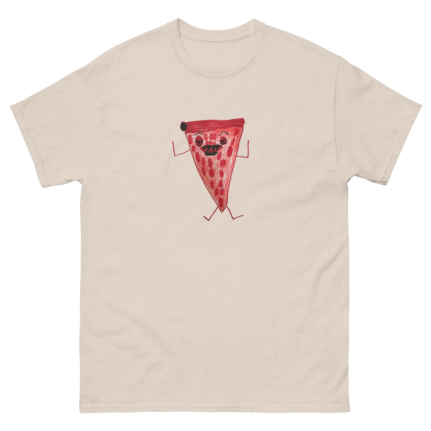 Pizza Monster Drawing Unisex classic T-Shirt (Size S-5XL)