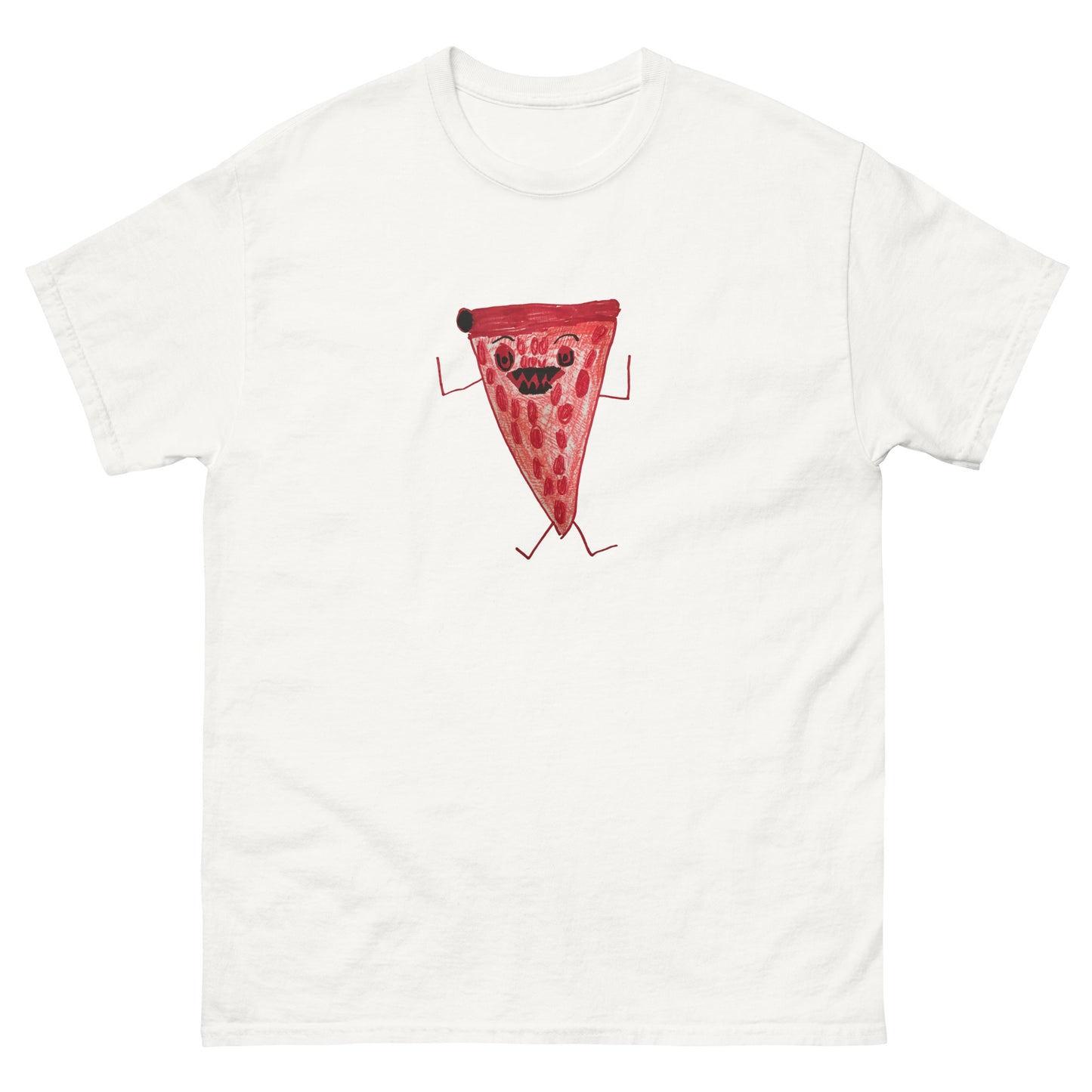 Pizza Monster Drawing Unisex classic T-Shirt (Size S-5XL)