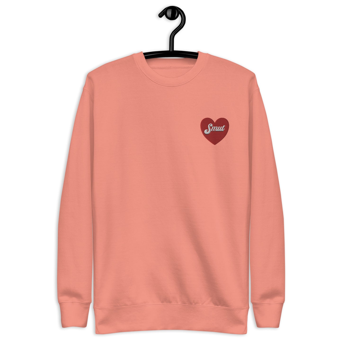 Smut Heart Embroidered Unisex Premium Sweatshirt (Size S-3XL)