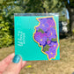 Illinois Violet 3” Decorative Magnet