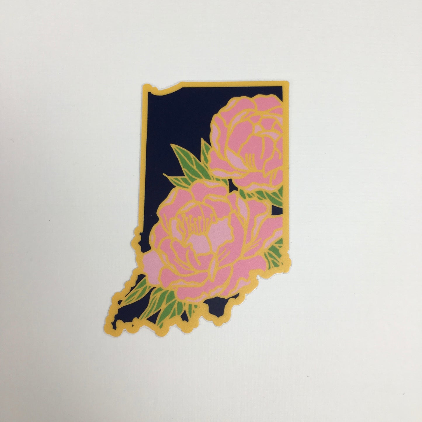 Indiana State Peony - Vinyl Sticker