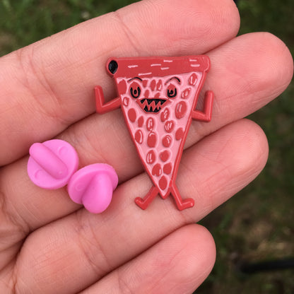 Pizza Monster - Pins By Hayden - Spoopy Cute Halloween Enamel Pin