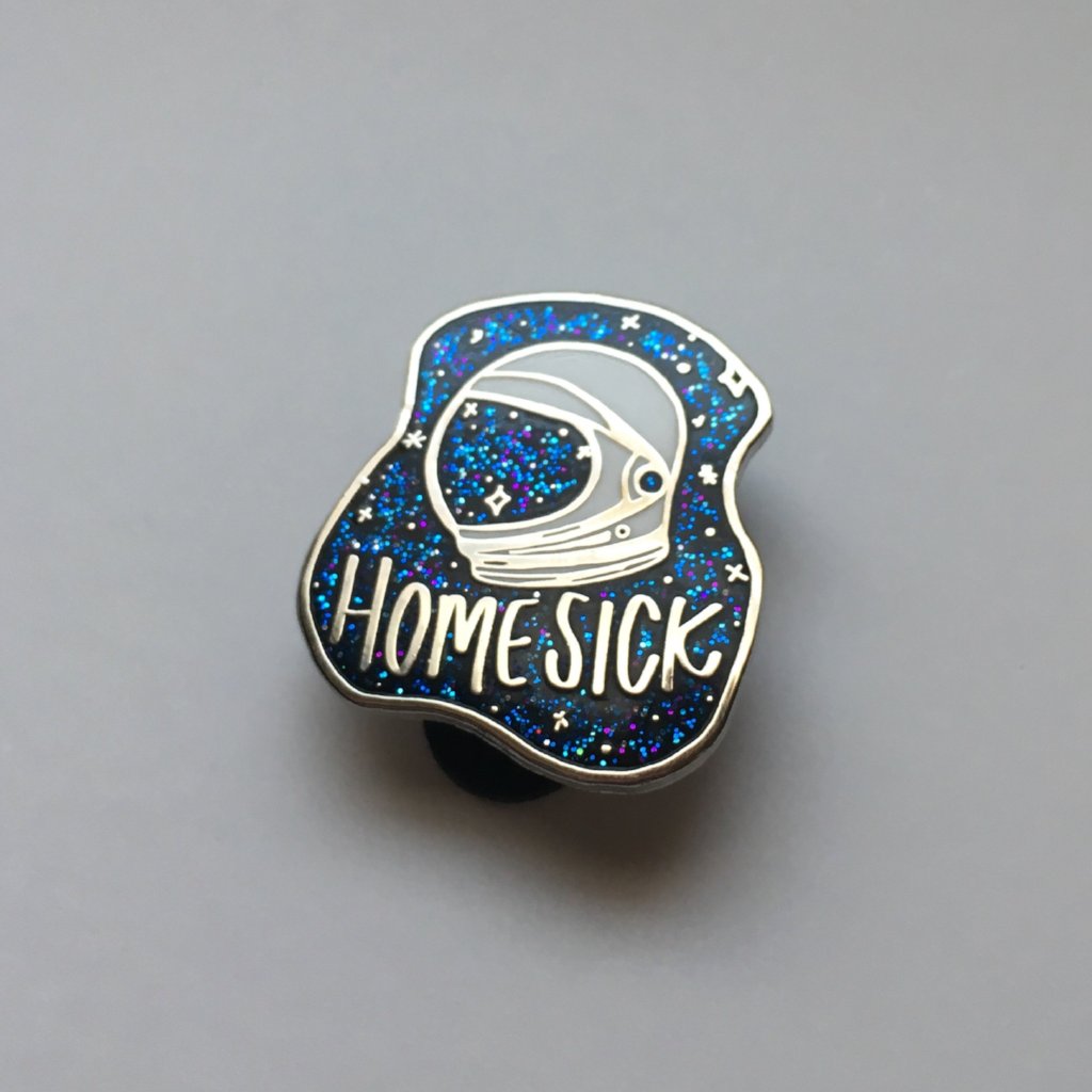 Homesick Enamel Pin - Glitter Variant